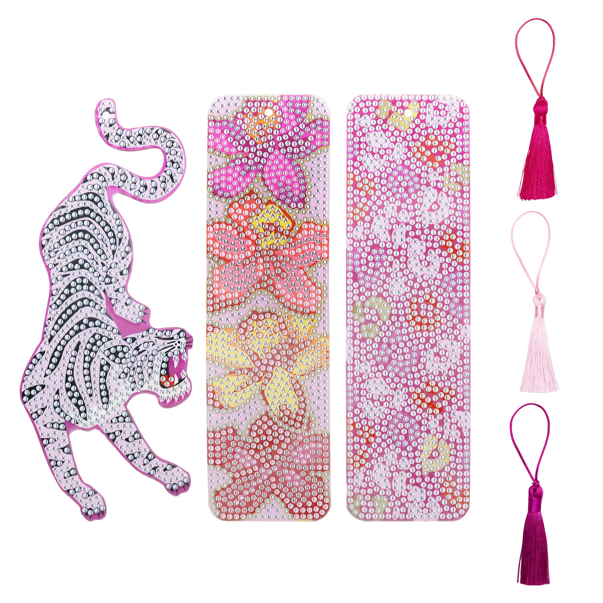Pink Jungle Diamond Art Bookmark Kit by Make Market®